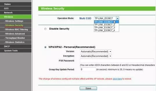 SSID на роутере – Multi-SSID - сохранение изменений SSID на роутере – Multi-SSID - сохранение изменений